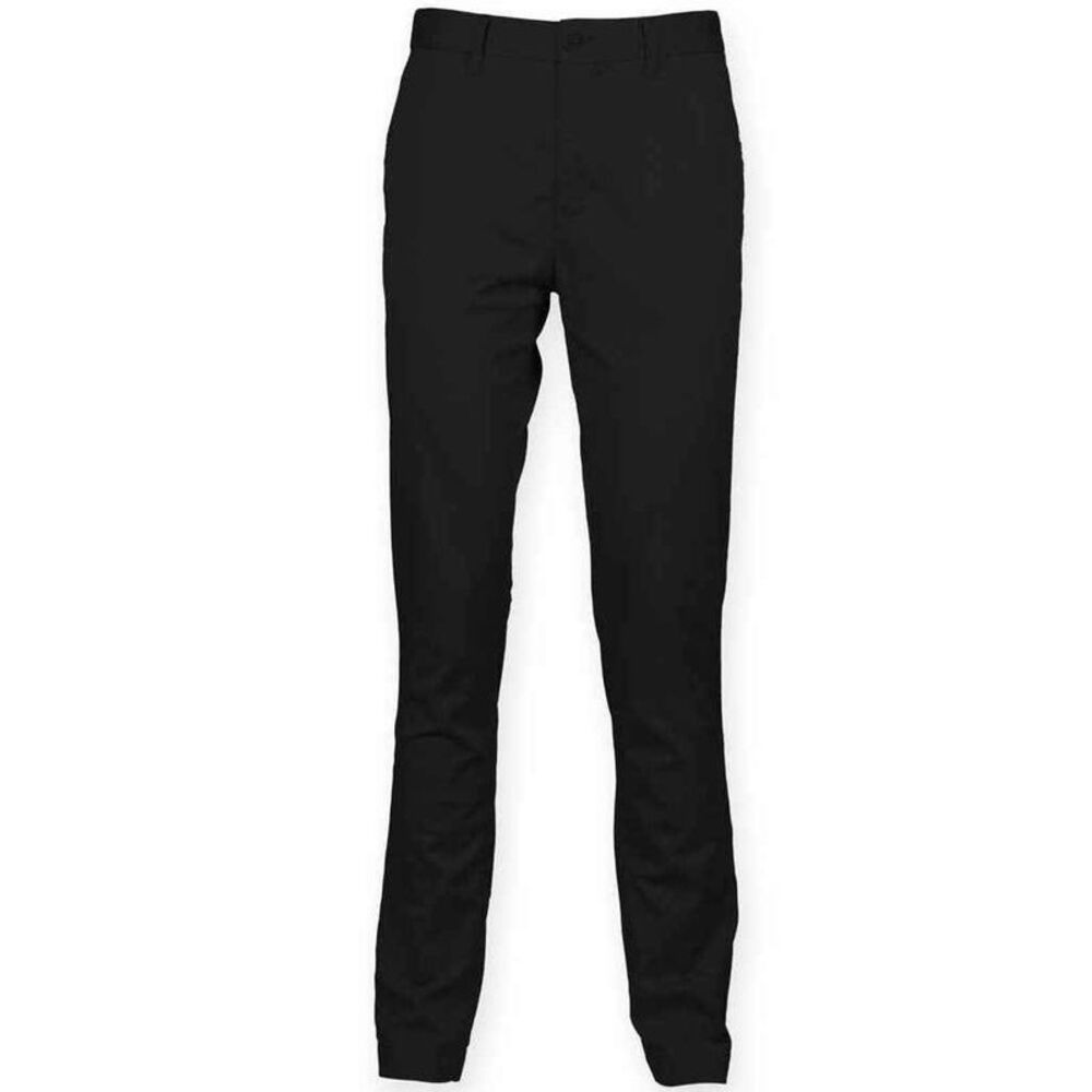 Front Row Mens Stretch Chinos / Black